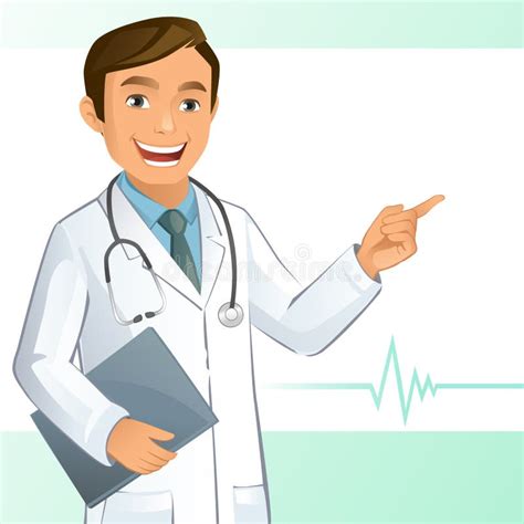 Young Doctor stock vector. Illustration of male, confident - 65642526