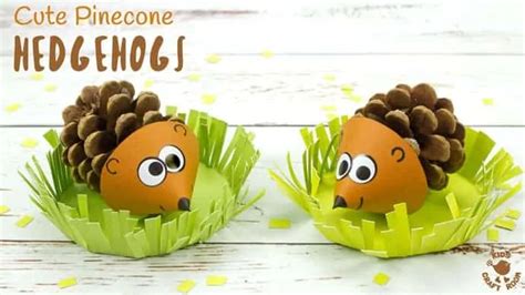 Cute Pinecone Hedgehog Craft - Kids Craft Room