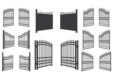 Open Gate Vector Illustration 134519 Vector Art At Vecteezy