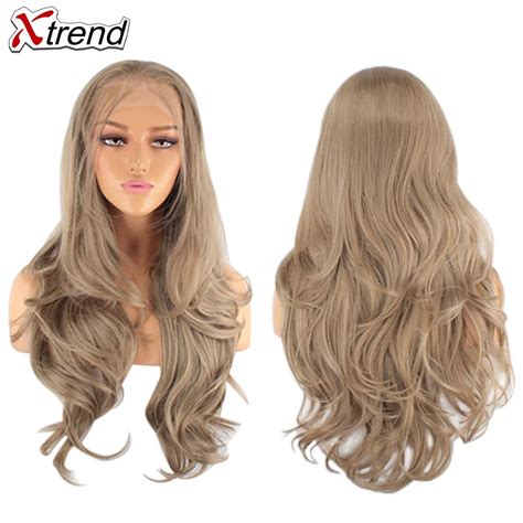 Xtrend синтетический парик на кружеве Длинные розовые медные красные ...