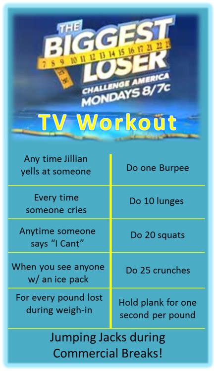 Its Biggest Looser Time Biggest Loser Tv Workouts Biggest