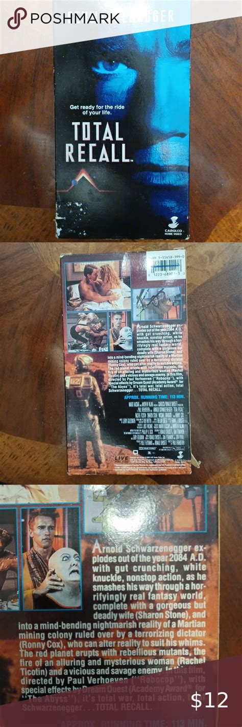 Collectible VHS Movie Total Recall Arnold Schwarzenegger Action Sci Fi