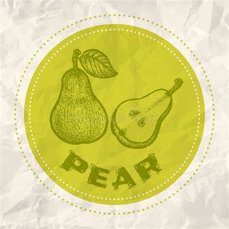 Logo Pear Icon Of 3 Types Color Black And White Outline Isolated