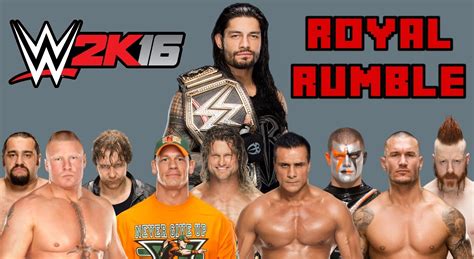 WWE 2k16 2016 Royal Rumble Simulation YouTube