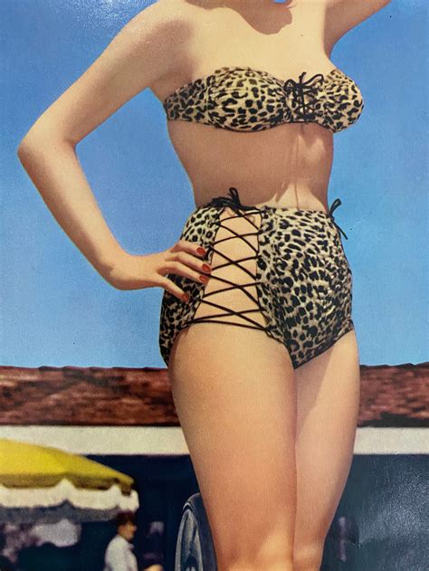 Vintage Anita Ekberg Movie Star Bikini Pin Up Poster Etsy
