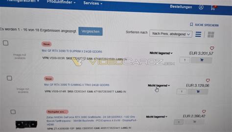 شروع قیمت کارت گرافیک RTX 3090 Ti از ۳۵۰۰ دلار