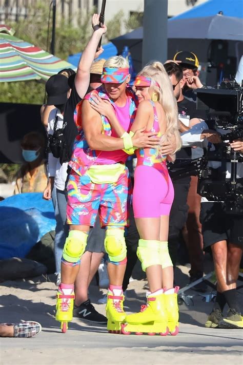 Margot Robbie And Ryan Gosling Put On A Colorful Display While Filming