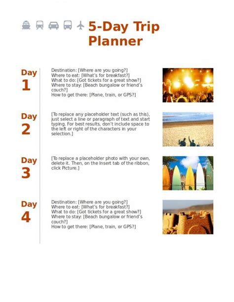 Free 22 Itinerary Planner Templates In Pdf Ms Word