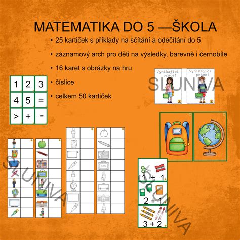 Matematika do 5 ŠKOLA Sluniva Matematika UčiteléUčitelům cz