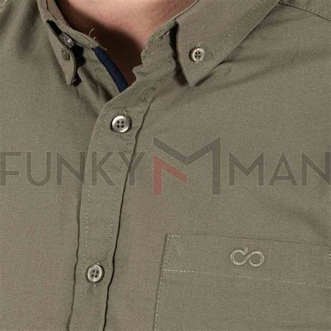 Πουκάμισο DOUBLE GS-540 Olive – FUNKYMAN Ανδρικά Ρούχα Αξεσουάρ Παπούτσια.