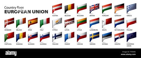 Flags Of The European Union Vector Illustration Stock Vector Image