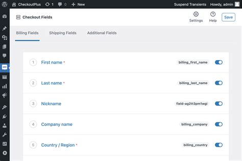 Woocommerce Checkout Fields Editor Pluginette