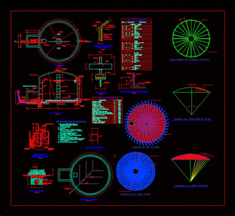 Reservorio 30m3 De Capacidad En Autocad Librería Cad