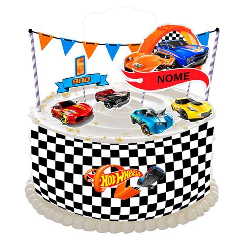 Topo De Bolo Festa Carros Hot Wheels Elo Produtos Especiais