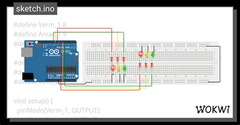 Semáforo Copy Wokwi ESP32 STM32 Arduino Simulator