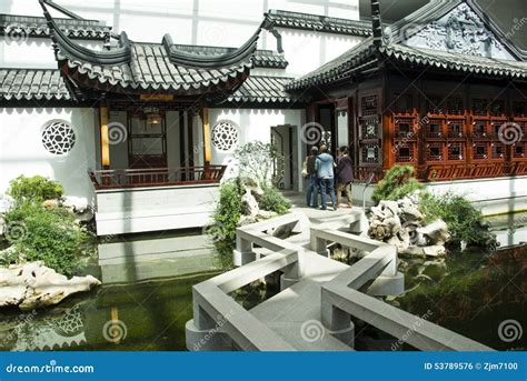 Asia Chinese Beijing China Garden Museum Indoor Courtyard Suzhou