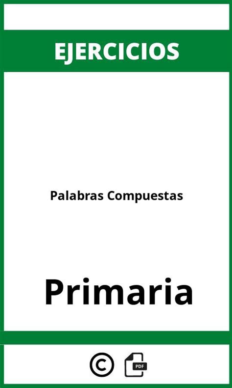 Ejercicios Palabras Compuestas Primaria PDF 0 Hot Sex Picture