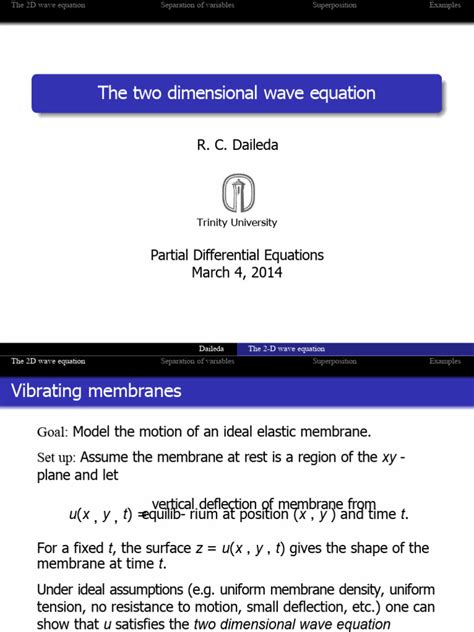 2D Wave Equation | PDF | Wave Equation | Waves