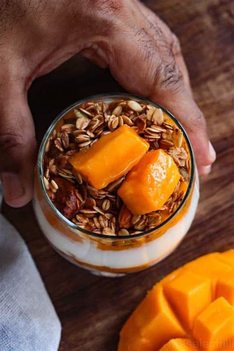 Mango Parfait Recipe With Yogurt And Granola Masalachilli