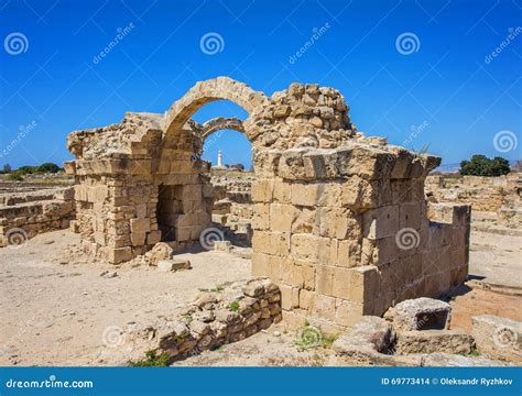 Ancient Greek Arches In Paphos Cyprus Stock Photo Image Of Hellenic