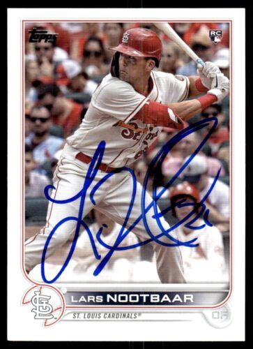 2022 Topps Lars Nootbaar Rookie Auto St Louis Cardinals 58 Card Coa