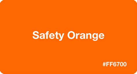 Safety Orange HEX Code #ff6700 in 2022 | Orange hex, Orange, Coding