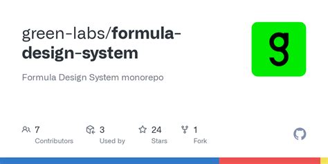 github green labsformula design system formula design system monorepo