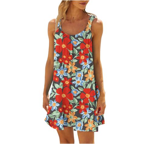 SELONE Sundresses For Women Hawaiian Dresses For Women Graphic Casual