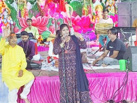 Navratri Celebrated In Narwal नरवल में नवरात्रि की धूम विशाल जागरण का आयोजन माता के जगराता