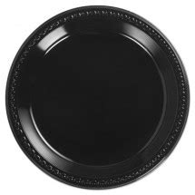 Chinet Black Heavyweight Plastic Plates Carton Tigerchef