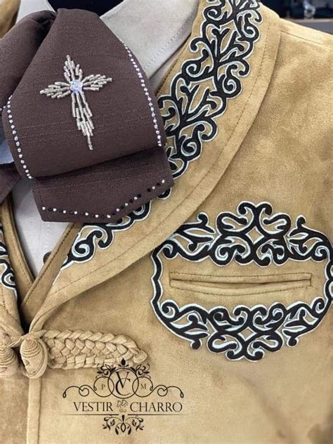 Charro Gala Jacket With Cross Lapel Ornament