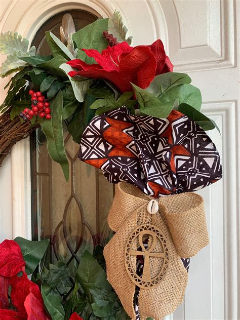 Christmas T African Christmas Wreath Ethnic Wreath Year Etsy