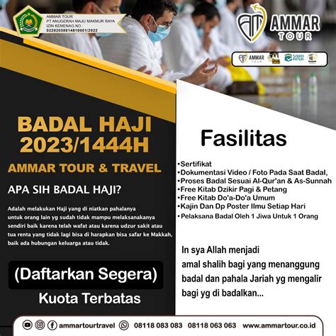 Paket Badal Haji 2023 Ammartour Ammartour