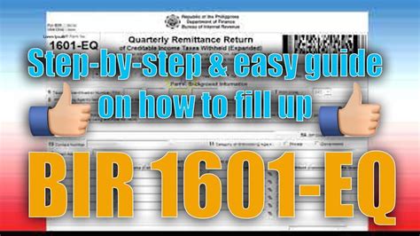 How To File Bir 1601eq Complete And Simple Step By Step Youtube