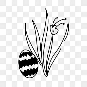 Easter Doodle Line Descent Rabbit Black And White Lines Graffiti