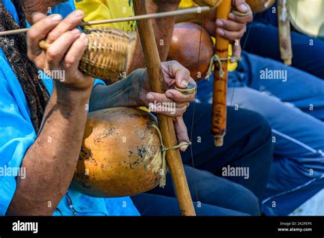 Traditional Berimbau Players During Presentation Of Brazilian Capoeira