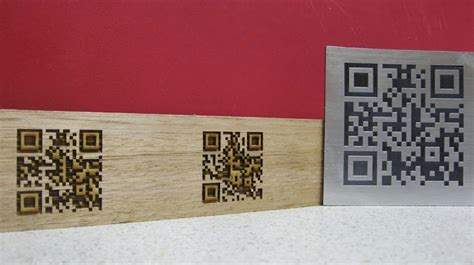 Laser Engraved QR Codes On Wood And Metal