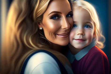 Lexica 3 Year Old Blonde Girl And Her Mother Hugging Photorealistic