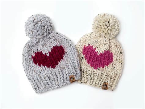 Heart Hat Knitting Pattern