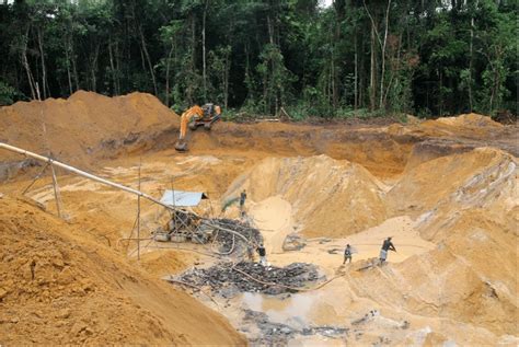 A Typical Artisanalsmall Scale Gold Mining Operation In Guyana