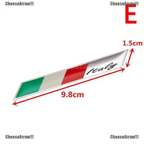 Cheesearrow Aluminum D Metal Italy Italian Flag Sticker Emblem Badge