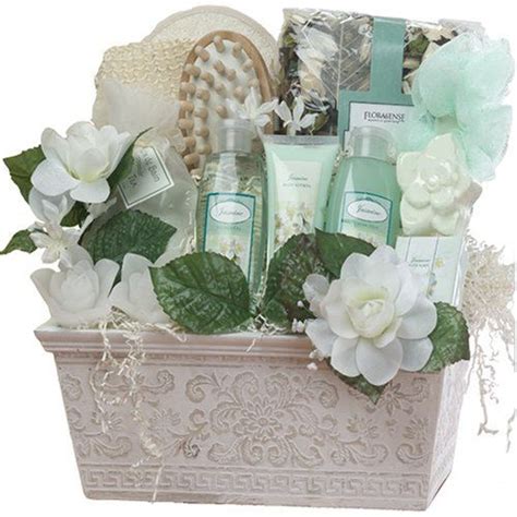 Jasmine Renewal Spa Relaxing Bath And Body T Basket Set Large