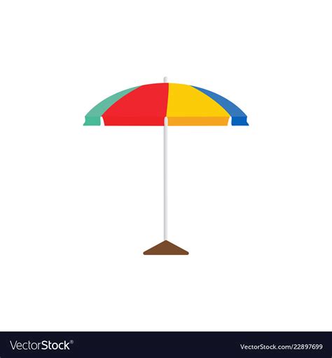 Beach Umbrella Graphic Design Template Royalty Free Vector