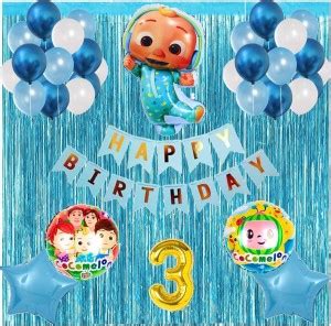 Attache Cocomelon Theme Foil Balloon For Birthday Decoration Items