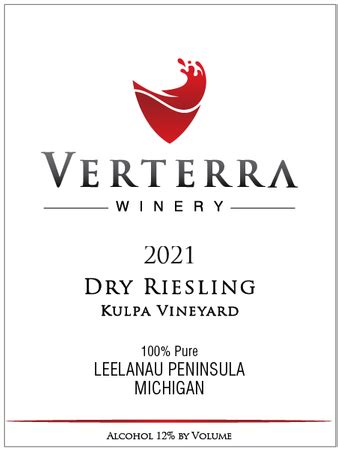 Verterra Winery Products 2021 Dry Riesling Kulpa Vineyard