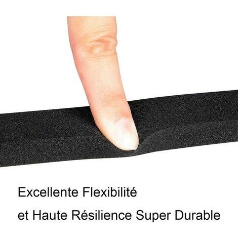 2 rouleaux Joints de fenêtre et de porte en mousse noire 12 mm x 10