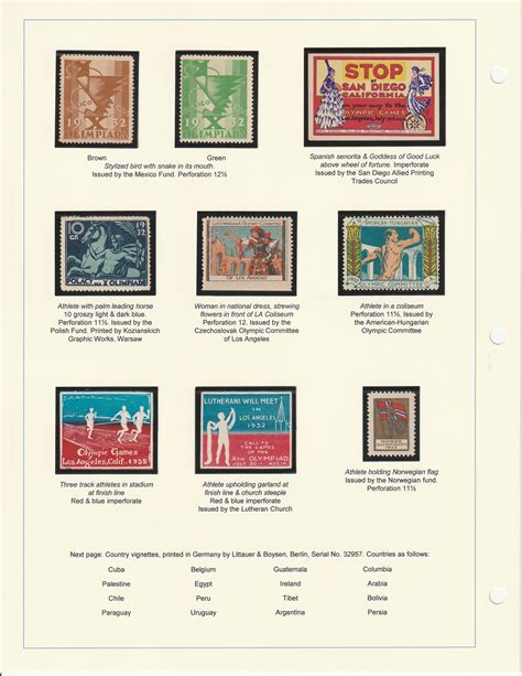 1932 Olympics, Lake Placid & Los Angeles - Dick’s Stamps Online