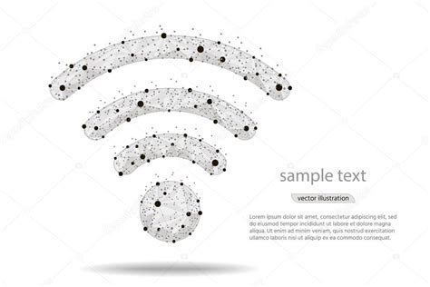 Dise O Abstracto De Iconos Wi Fi Aislado De Un Bastidor De Alambre De