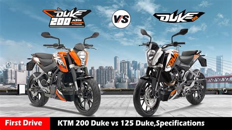 Ktm 200 Duke Vs 125 Duke Comparison And Reviewfirst Drive Youtube