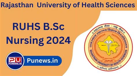 RUHS B Sc Nursing 2024 Application Form Eligibility Admission